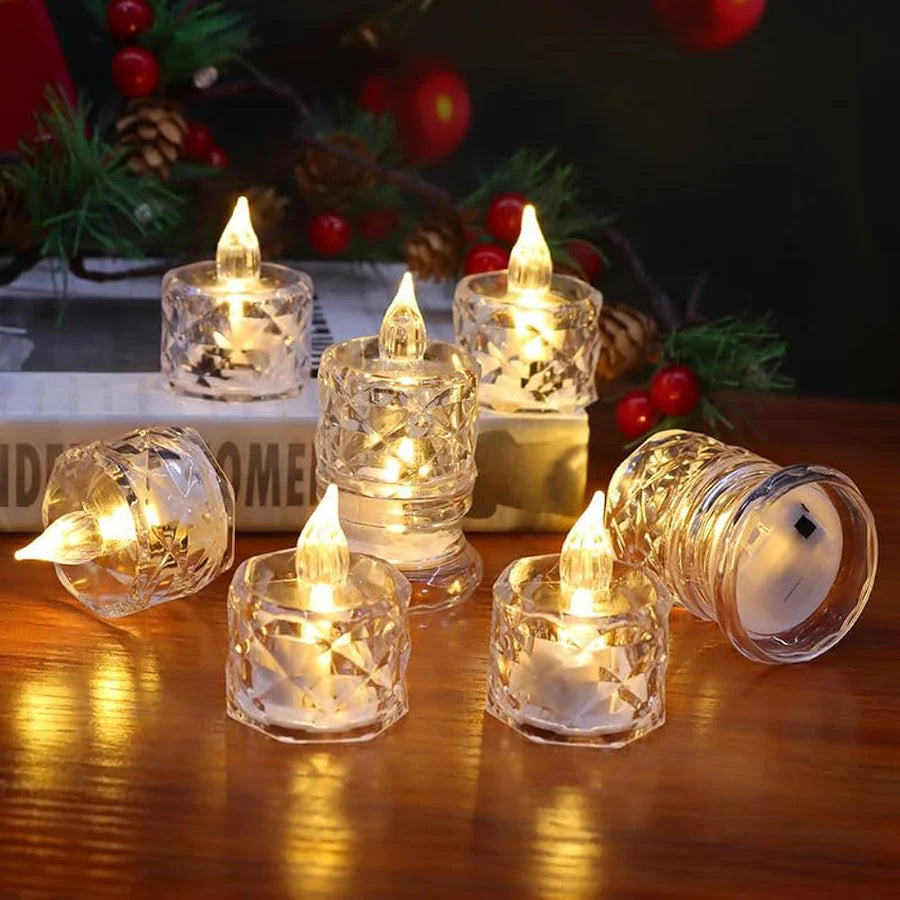 Crystal LED Candles for Diwali || Set Of 6