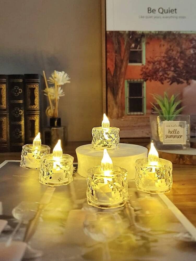 Crystal LED Candles for Diwali || Set Of 6
