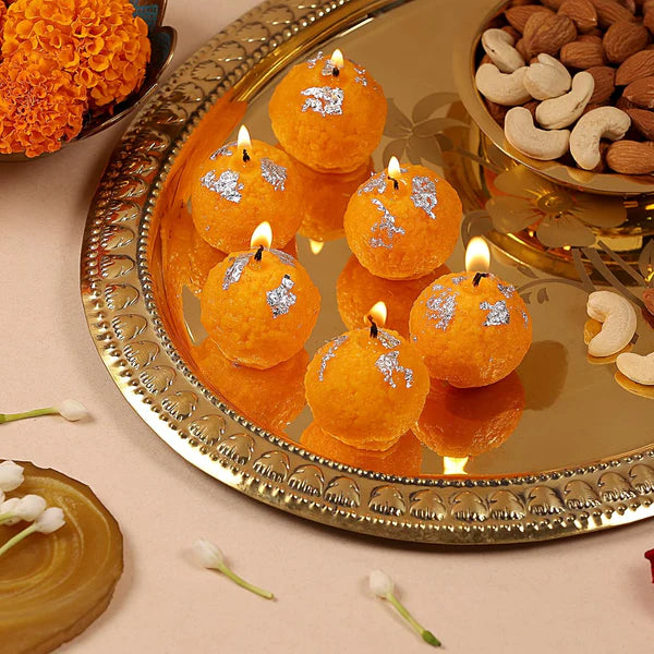 Premium Ladoo Candle for Diwali || Set of 6