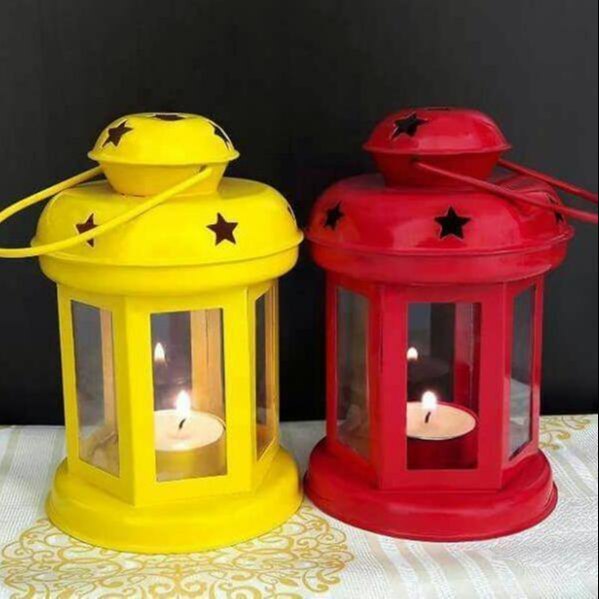 Metal Wall Hanging Lantern || set of 2