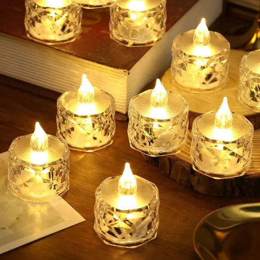 Crystal LED Candles for Diwali || Set Of 6