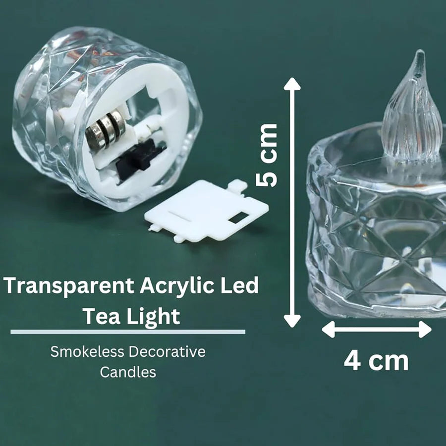 Crystal LED Candles for Diwali || Set Of 6