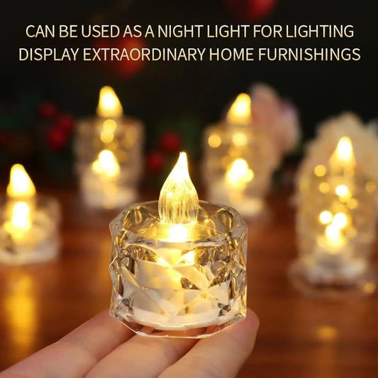 Crystal LED Candles for Diwali || Set Of 6