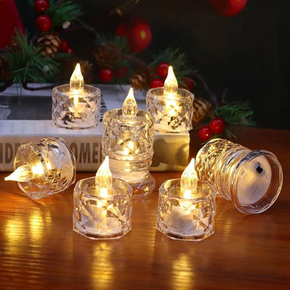 Crystal LED Candles for Diwali || Set Of 6