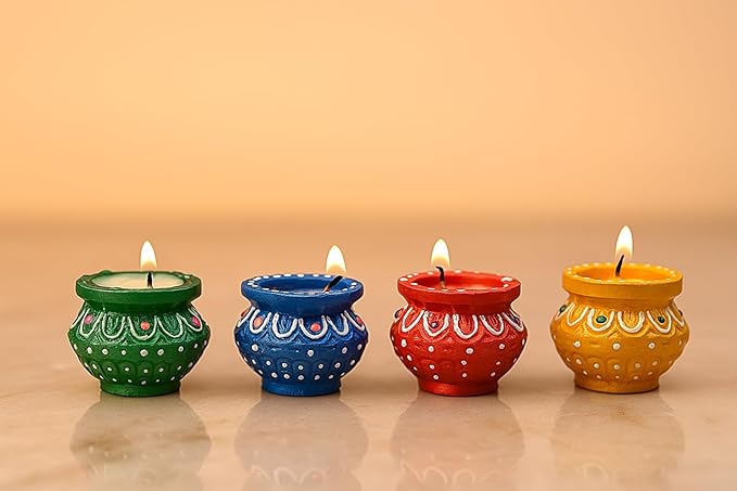 Handcrafted Matki Diya Combo || set of 4
